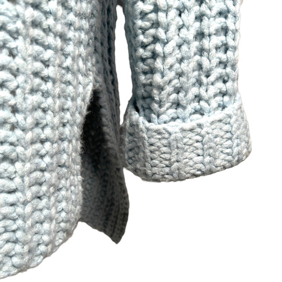 Saturday Sunday Anthropologie Chunky Sweater Womens XS Tight Knit Blue Pullover - Picture 6 of 10